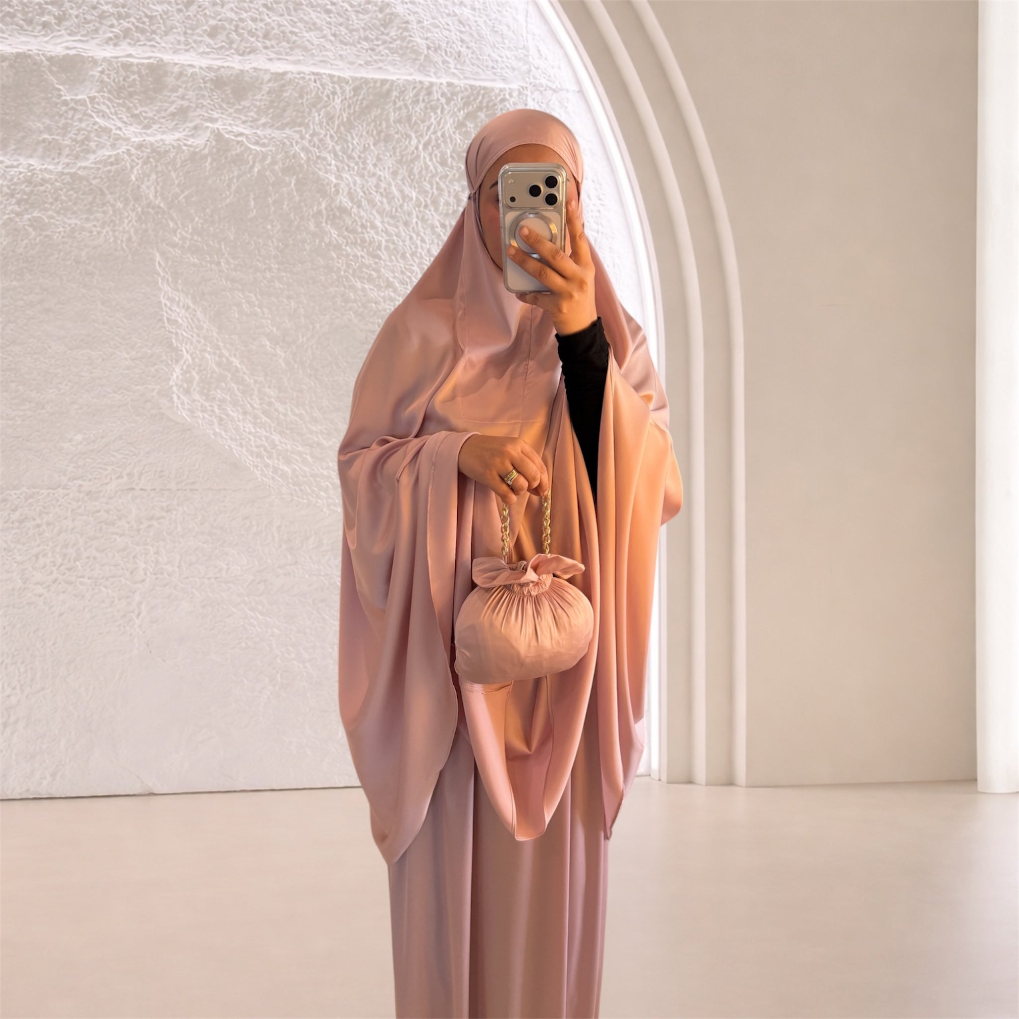 Robe de Prière Satin Premium - ROSE