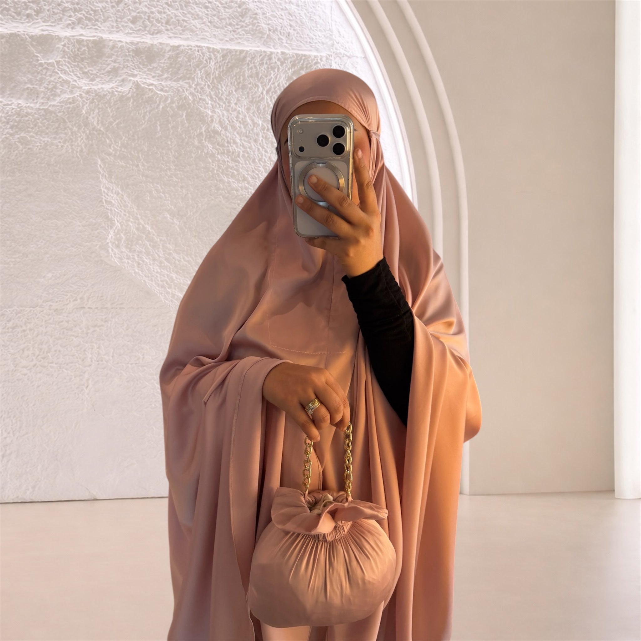 Robe de Prière Satin Premium - ROSE